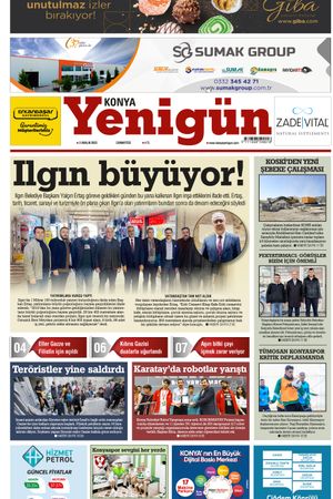 Konya Yenigün Gazetesi - 02.12.2023 Manşeti