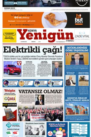 Konya Yenigün Gazetesi - 30.12.2023 Manşeti