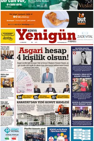 Konya Yenigün Gazetesi - 12.12.2023 Manşeti