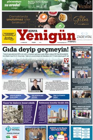 Konya Yenigün Gazetesi - 14.12.2023 Manşeti