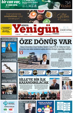 Konya Yenigün Gazetesi - 16.12.2023 Manşeti