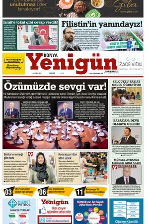 Konya Yenigün Gazetesi - 18.12.2023 Manşeti