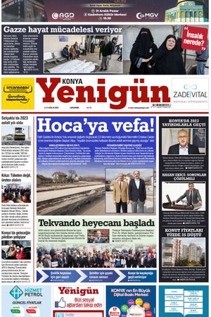 Konya Yenigün Gazetesi - 27.12.2023 Manşeti