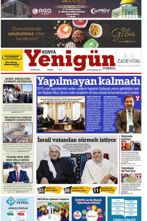 Konya Yenigün Gazetesi - 28.12.2023 Manşeti