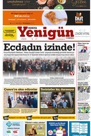 Konya Yenigün Gazetesi - 05.12.2023 Manşeti