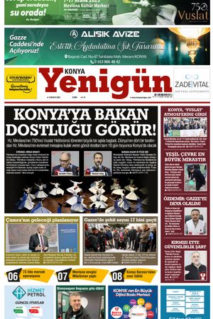 Konya Yenigün Gazetesi - 08.12.2023 Manşeti