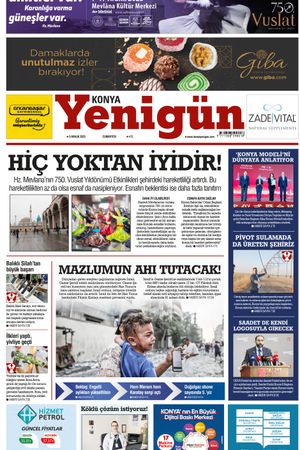 Konya Yenigün Gazetesi - 09.12.2023 Manşeti