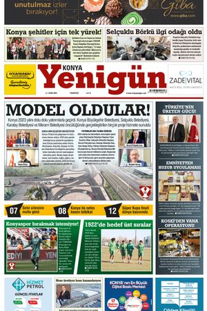 Konya Yenigün Gazetesi - 01.01.2024 Manşeti