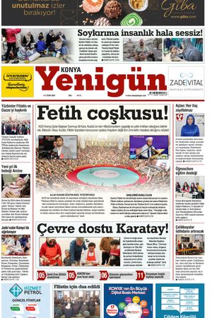 Konya Yenigün Gazetesi - 02.01.2024 Manşeti