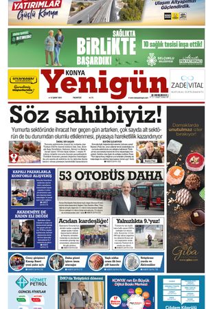 Konya Yenigün Gazetesi - 12.02.2024 Manşeti