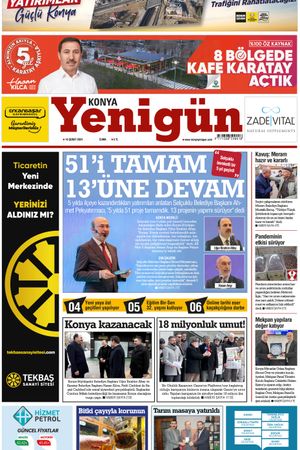 Konya Yenigün Gazetesi - 16.02.2024 Manşeti