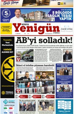 Konya Yenigün Gazetesi - 27.02.2024 Manşeti