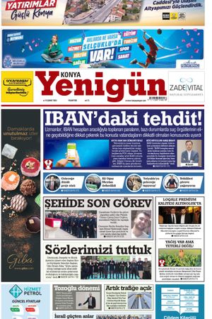 Konya Yenigün Gazetesi - 19.02.2024 Manşeti