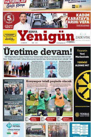 Konya Yenigün Gazetesi - 23.02.2024 Manşeti
