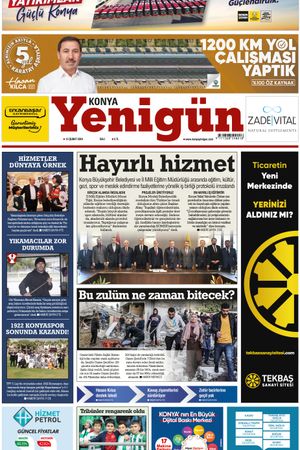Konya Yenigün Gazetesi - 13.02.2024 Manşeti