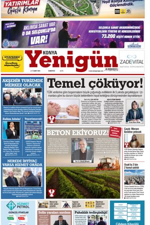Konya Yenigün Gazetesi - 17.02.2024 Manşeti