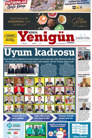 Konya Yenigün Gazetesi - 03.02.2024 Manşeti