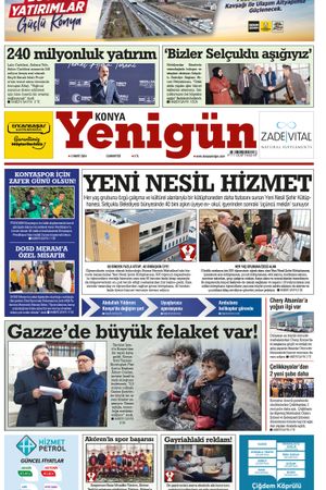Konya Yenigün Gazetesi - 02.03.2024 Manşeti