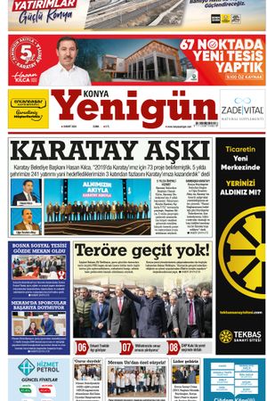 Konya Yenigün Gazetesi - 08.03.2024 Manşeti