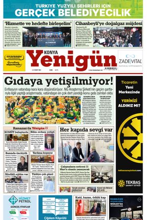 Konya Yenigün Gazetesi - 22.03.2024 Manşeti