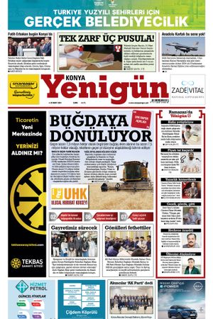 Konya Yenigün Gazetesi - 29.03.2024 Manşeti