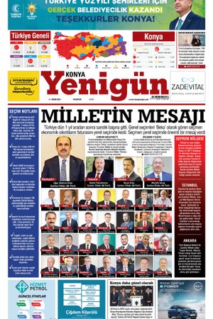 Konya Yenigün Gazetesi - 01.04.2024 Manşeti