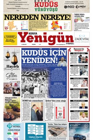 Konya Yenigün Gazetesi - 04.04.2024 Manşeti