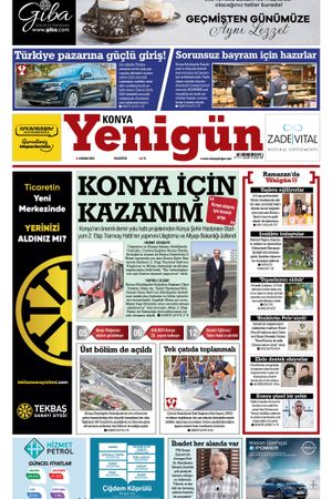 Konya Yenigün Gazetesi - 08.04.2024 Manşeti