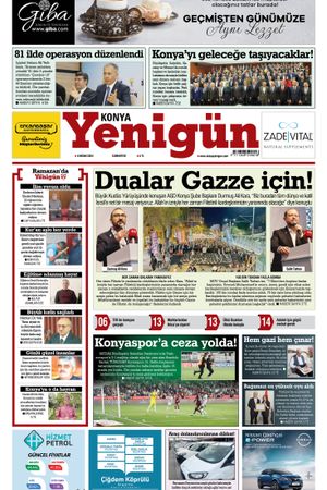Konya Yenigün Gazetesi - 06.04.2024 Manşeti