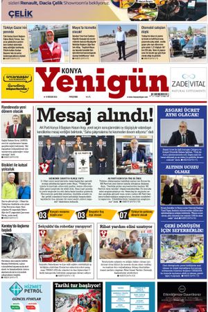 Konya Yenigün Gazetesi - 18.04.2024 Manşeti
