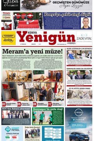 Konya Yenigün Gazetesi - 27.04.2024 Manşeti