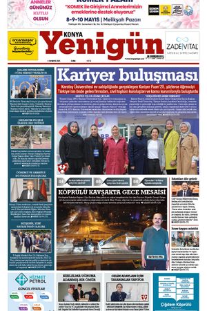 Konya Yenigün Gazetesi - 09.05.2025 Manşeti