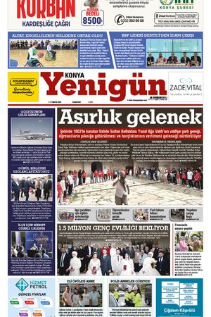 Konya Yenigün Gazetesi - 12.05.2025 Manşeti