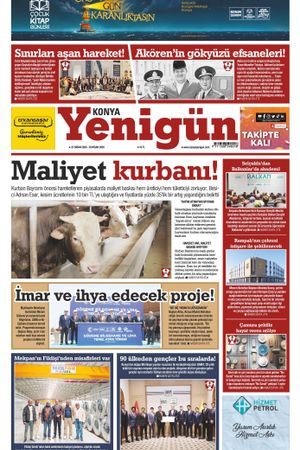 Konya Yenigün Gazetesi - 22.04.2026 Manşeti