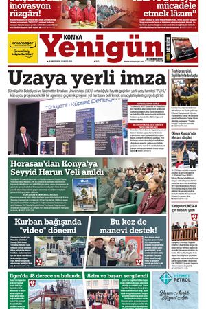 Konya Yenigün Gazetesi - 20.05.2026 Manşeti