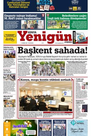 Konya Yenigün Gazetesi - 10.06.2026 Manşeti
