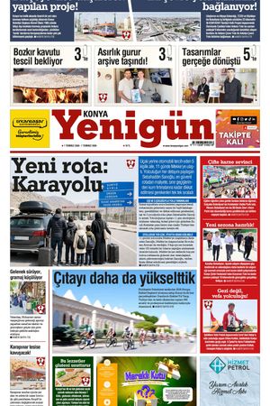 Konya Yenigün Gazetesi - 01.07.2026 Manşeti