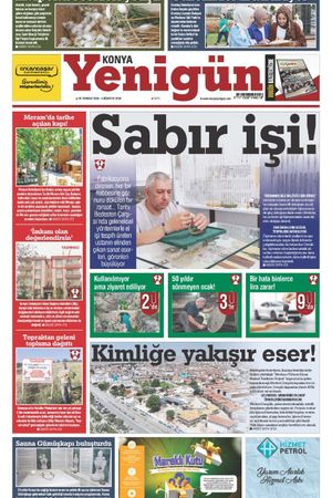 Konya Yenigün Gazetesi - 29.07.2026 Manşeti
