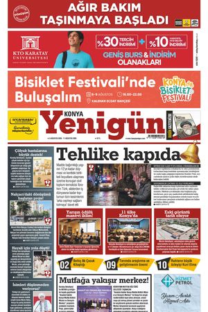 Konya Yenigün Gazetesi - 05.08.2026 Manşeti