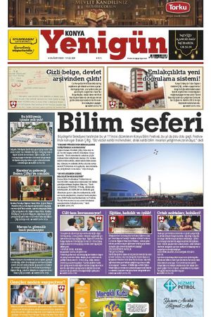 Konya Yenigün Gazetesi - 26.08.2026 Manşeti