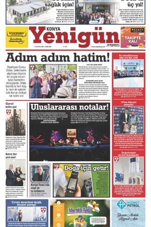 Konya Yenigün Gazetesi - 30.09.2026 Manşeti